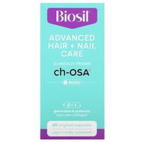 Biosil, premium hair + nail care + biotin, 60 original capsules blue