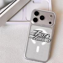Cool F-Fast Furious Phone Case For iPhone 17 16 15 14 13 12 Pro Max Plus With Magnetic Crystal Clear Case Wireless Charge iPhone 12 gray