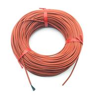 10M  Infrared Heating  Floor Heating Cable System  Of 3mm Silica Gel Carbon Fiber Wire  Used In 220v Voltage 150w 12K 33ohm / M raudona