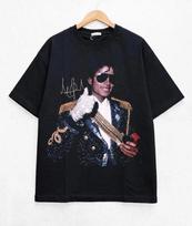 Retro Michael Jackson Shirt Popular Casual Oversized Streetwear 2026 Summer Unisexs Unisexs Cotton Clothing Y2k Style Sportswear M gray