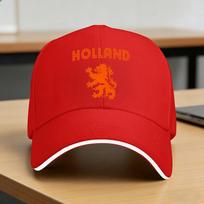 Holland Retro Netherlands Casual Baseball Cap Spring Trucker Hat Sun Running Hip Hop Hats Unisex Unisex Fitted Retro Baseball Caps One Size red