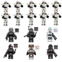 Žvaigždžių karai Wrecker Crosshair Echo Kovinis droidas Mini kaladėlės Statybos žaislas Maišelyje rinkinys Kaladėlės Vaikams Dovana 16PCs Star Wars Set-A