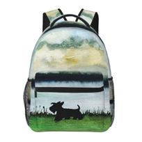 Scottie Scottish Terrier Dog Backpacks Boys Girls Bookbag Children School Bags Cartoon Rucksack Shoulder Bag Large Capacity One Size
