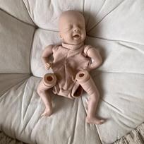 11 colių Reborn lėlės rinkinys Salia su parašu ant kaklo Populiarus rinkinys Švelnus prisilietimas Gaivi spalva Vinilo rinkinys doll kit 11in gray