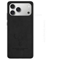 Shell For iPhone 17 Pro Max 3D Cartoon Head Elk Deer Leather Phone Shockproof Case For Apple 17 Air 16e 15 16 Pro Max Soft Silicone Phone Bumper Cover For iPhone 17 ProMax juoda