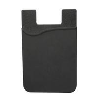 Smart Silicone Mobile Card Stick On Phone Wallet Cash Credit Card Holder Pouch juoda