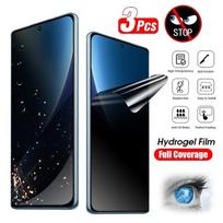 3Pcs Anti-Spy Screen Protectors For Xiaomi 15 Ultra 14T 13T 12T Pro Privacy Hydrogel Film For Xiaomi 15 14 13 Pro 13 12 11 Lite For Xiaomi 15 Ultra juoda