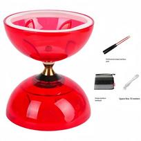 Compact Diabolo Chinese Yoyo Set Pro Fitness Gear Perfect For Adults Kids Family Outdoor Indoor Agility Training raudona