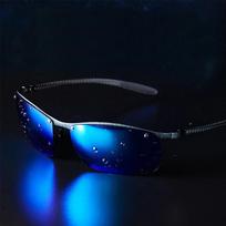 Dropshipping Full Carbon Fiber Sunglasses UV400 Polarized Sports Cycling Sun Glasses Driving Fishing Anti Glare Gafas De Sol as picture blue