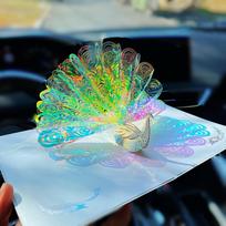 Dreamy Peacock 3D Pop-up Greeting Card for New Year, Birthday, or Christmas Celebrations blue