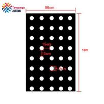Tewango Perforated Mulch Weed Control Agriculture Film  Breeding Mulch Veg Patch For Tomato Strawberry Growth Punch 4.5cm Hole black