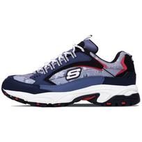 Skechers Stamina Tekstilė, Sintetinė Oda, Skaldyta Karvės Oda Amortizuojanti Atspari Dilimui Aukštį Didinanti 51286-NVGY 43 gray