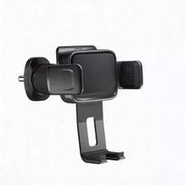 Alloy Air Vent Car Phone Holder: Anti-Shake, Easy Clip-On Navigation Stand black