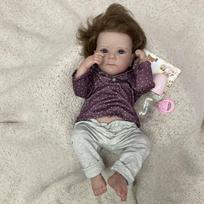 NPK 18 colių Baby Doll Boy Reborn Minkšta viso kūno silikoninė vonios lėlė Bettie gray