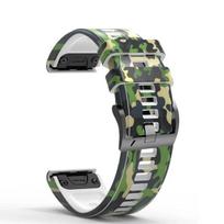 26 22MM Watchband Straps For Garmin Fenix 7 7X Pro 47 51mm 6 6X Pro 5 5X Plus Epix 2 Camo Silicone QuickFit Smartwatch Wristband QuickFit 22mm black