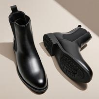 Klasikiniai dizainerio vyriški Chelsea batai, slip-on, smailus priekis, prabangūs, vidutinio aukščio, trumpi odiniai batai, vyriški madingi verslo bateliai 38 ruda