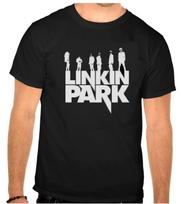 Linkin Park Rock Music Logo Black 100% Cotton T-shirt Mens Tees Top -1282 -Kids- 2XL white