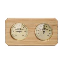 2 in 1 Wooden Sauna Thermometer Hygrometer For Hotel Sauna Room Dual Temperature and Humidity Meter Wall Mounted beige