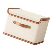 Multipurpose Foldable Fabric Box with Lid For Bedroom Clothes Toy Household Storage Solution Closet Organiser mm