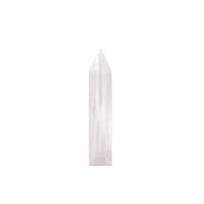 Source Selenite Gypsum Massage Stick with Pointed Tip and Natural Gypsum Sheet white