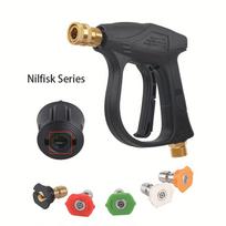 High Pressure Washer Gun for Karcher K2-K7&Nilfisk- Multi-Function Quick Connect Nozzle, Heavy Duty Cleaning for Car & Home black