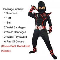 Stunning Ninjago Cosplay Costume For Kids Boys Assassin Carnival Party Fun Kids M black