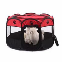 Pet Dog Pet Delivery Room Cage Pet Houses Pet Bed Dog Houses Folding Pet Playpen Dog Training Fence Pet Playpen (Red,One Size) raudona