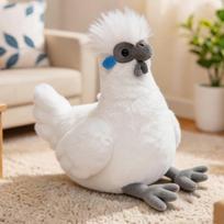 Simulation Cock Hen Turkey Plush Toys Stuffed Soft Chicken Dolls Animal Poultry Pillow Funny Home Cushion Decor Birthday Gift white