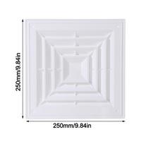 New Plastic Air Vent Grille White Square Ventilation Cover Silent Operation With Flaps Exhaust Fan Cover Bathroom