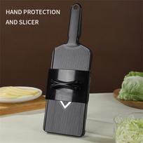 1 Set Manual Food Vegetable Slicer Grater Multi-Functional Cabbage Shredder For Salads Potato Purple Cabbage Kitchen Gadget A1 gray
