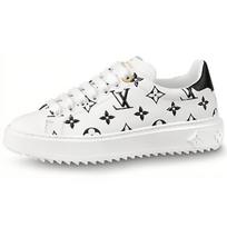 LOUIS VUITTON Lv Time Out Sneakers Black/White Women's 1A87NF 37 white