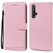 Nova 5T dėklas Huawei Nova 5T dėklas Piniginė Atverčiamas dangtelis Huawei Nova 5t Nova5t YAL-L21 YAL-L61 YAL-L71 telefono dėklas Fundas For Huawei Nova 5T rožinė