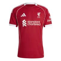 Adidas LIVERPOOL FC 25/26 NAMŲ MARŠKINĖLIAI Futbolo Marškinėliai Vyriški Braškių Raudonumo JV6423 S raudona