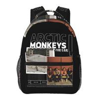 Retro Rock Arctic Monkeys Music Album Graphic Backpack Student Boys Girls BookBag Children School Bag Shoulder Bag for Men Women One Size black
