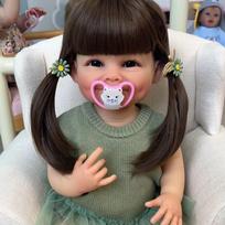NPK 55cm viso kūno minkštas silikoninis Reborn Toddler Doll Raya Lifelike Soft Touch aukštos kokybės lėlės dovanos vaikams 55CM gray