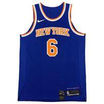 Nike X NBA Collaboration New York Knicks Porzingis Fashion Comfortable Soft Skin-Friendly Basketball Jersey Unisex jersey Blue 863032-495 M orange