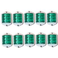 APSMOTIV 10 vnt. priekabos RV LED žymėjimo šviesa, gabaritinė šviesa, žalia, 2x2 colių LED burbulas, 12V šviesa sunkvežimiams, universali žalia