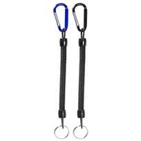 2pcs/lot Anti-lost Spiral Spring Coil Lanyard Rope Scuba Diving Spearfishing 1 black
