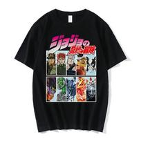 Anime Jojo Bizarre Adventure Tshirt unisex Jotaro Star Platinum Manga Graphic T-shirts unisex unisex Fashion Short Sleeve Casual Tops S įvairiaspalvis
