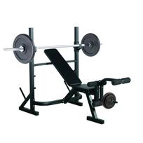 Weight Bench Multifunctional Weight Training Bench with Adjustable Height of 3 Levels for Full Body Fitness Training 175x98x130 cm Black 175 x 98 x 130 cm