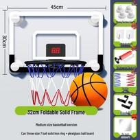 Kids Electronic Scoring Basketball Hoop black