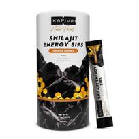 Kapiva Shilajit energijos gurkšneliai | Su 100 % grynu Shilajit/Shilajeet | 250 mg Shilajit/pakelyje | Suteikia energijos ir ištvermės | Imbiero ir medaus skonio (15 N)