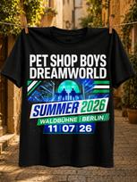Pet Shop Boys Dreamworld Summer 2026 Berlin 11 07 26 Live Stage Image Blue Green Sportsstyle Unisex All Tshirt S white