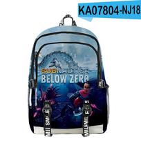 Klasikiniai Subnautica Below Zero 3D spausdinimo studentų mokykliniai krepšiai Unisex Oksfordo vandeniui atsparūs nešiojamojo kompiuterio daugiafunkciniai kelioniniai kupriniai gray