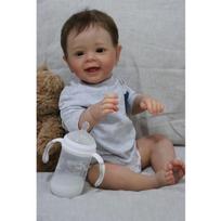 NPK 24 colių Reborn Baby Boy Yannik vinilinis silikoninis gyvas lėlės žaislai vaikams mergaitėms gimtadienio dovana gray