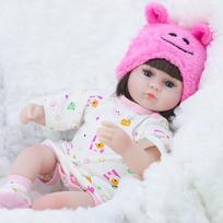NPK imitacinė lėlė 42 cm Reborn Doll vonios lėlė viso kūno vinilo lėlė vaikiška žaislas pink