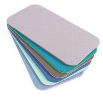 Women's TPE Anti-Slip Yoga Mat: Thick, Shock-Absorbing for Indoor Fitness, Jump Rope, and Dance. 34x17x2 cm gray