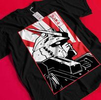 Gundam Shirt New Anime Tshirt Mobile Suit RX 78 Robot T-Shirt Manga Warrior Tee BB1171 4XL red