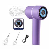 Portable Blender Mixer Kitchen Milk Frother Egg Beater Cake Baking Kneading Mixer Hand Mixer Electric Bamboo Whisk Matcha Brush pink