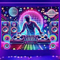 Tapestry Blissyard Dark Night DJ Black Light 100X70CM